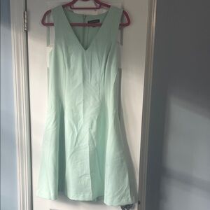 Banana Republic Light Green V-Neck Mini Dress